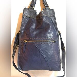 Lucky brand Elegant Blue Leather Women's crossbody Bag